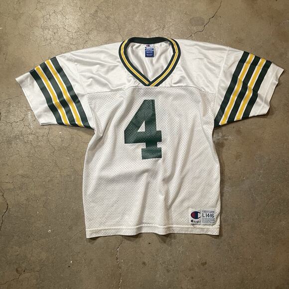 Vintage Champion Brett Favre Jersey Youth L NFL 90s Green Bay Packers USA - Picture 6 of 7